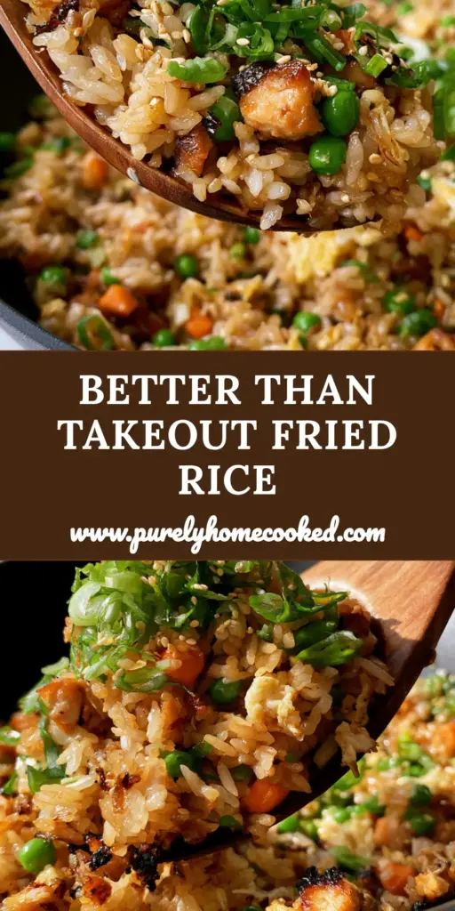 A wooden spoon lifting a large portion of sizzling chicken fried rice from a matte black wok, showing individual shimmering grains and vibrant vegetables. (fried rice recipe)