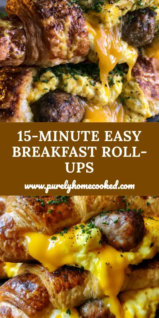 A stack of golden-brown Sausage Egg and Cheese Roll-Ups on a dark slate board with molten cheddar cheese dripping out.