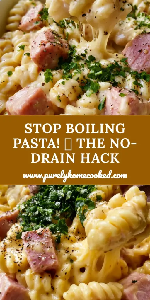 Instant Pot Ham and Cheese Pasta: The Ultimate 15-Minute Creamy Comfort Food 4 A handheld smartphone photo of a white bowl filled with glossy Instant Pot Ham and Cheese Pasta featuring rotini, ham cubes, and parsley. (Instant Pot Ham and Cheese Pasta)