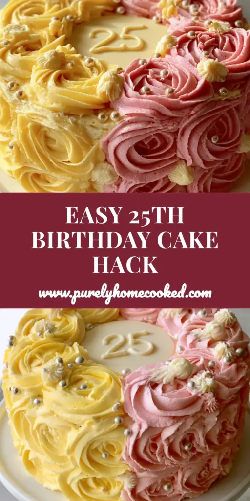 A professional double-layer sponge bob patrick birthday cake with split yellow and pink frosting swirls on a white stand.