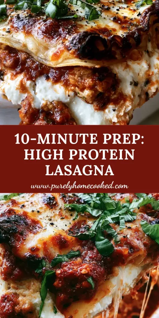 A thick slice of Quick & Easy Lasagna being lifted from a white ceramic dish with a long, stringy cheese pull.