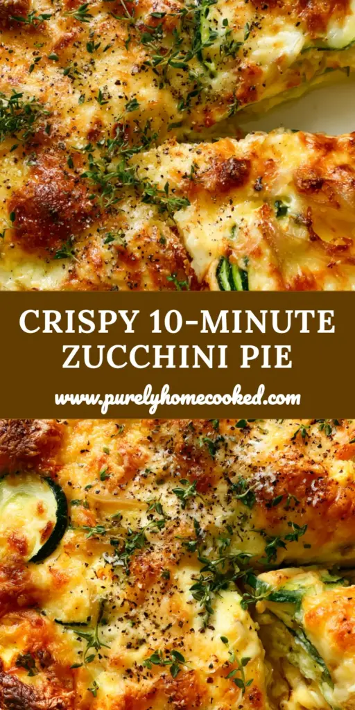 Zucchini Onion Pie: The Ultimate Savory Summer Classic 4 A handheld smartphone photo of a golden-brown Zucchini Onion Pie in a white ceramic baking dish with bubbling cheddar and toasted parmesan crust.