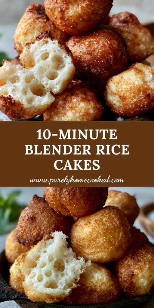 A tall stack of golden-brown Vitumbua rice cakes in a black cast iron pan, dusted with powdered sugar and garnished with mint. (Vitumbua)