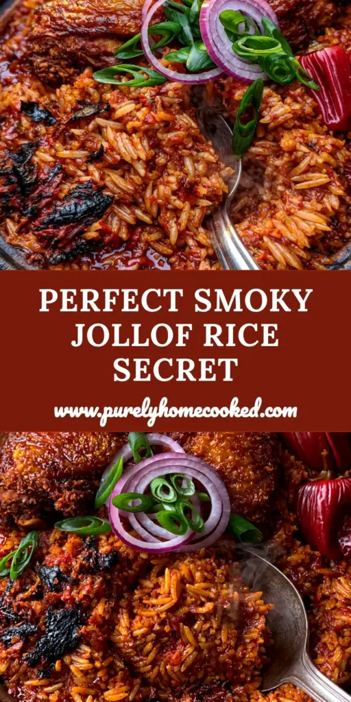 Ghanaian Dishes: Authentic Smoky Jollof Rice with Crispy Fried Chicken 4 A heap of authentic Ghanaian Jollof rice in a black clay pot topped with golden fried chicken. (Ghanaian dishes)